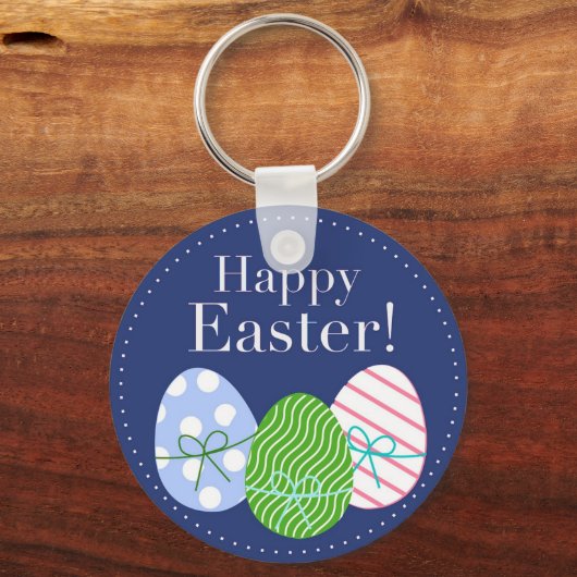 Happy Easter Eggs Sleutelhanger (Voorkant)