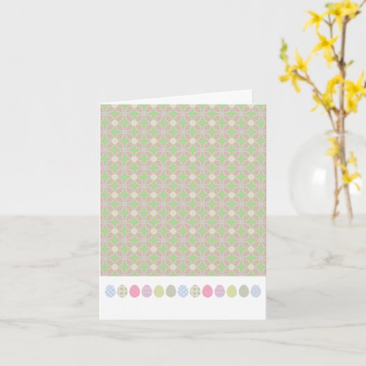 HAPPY EASTER Eggs Spring Pastels Sweet Kaart (Gele Bloem)