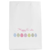 Happy Easter Eggs Sweet Spring Pastels Medium Cadeauzakje (Voorkant)