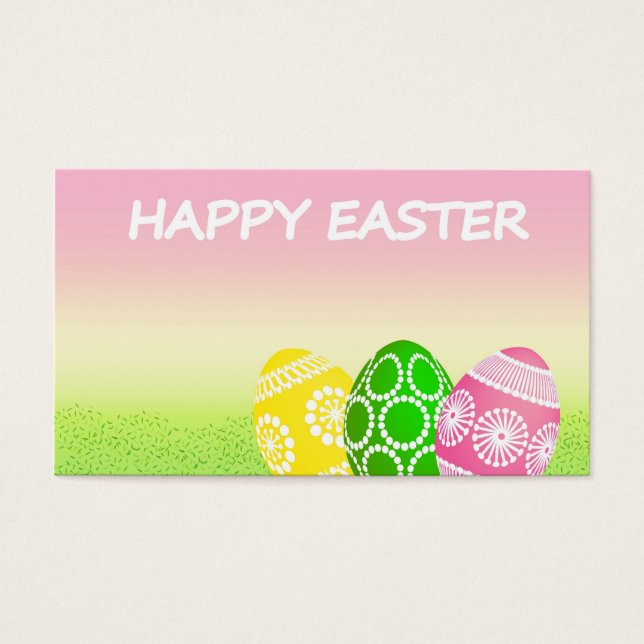 Happy Easter Eggs Visitekaartje (Voorkant)