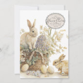 Happy Easter Eggs Waterverf Flat Holiday Kaart (Voorkant)