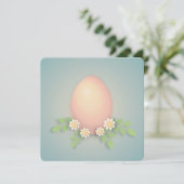 Happy easter-eieren en -bloemen bedankkaart (Staand voorkant)
