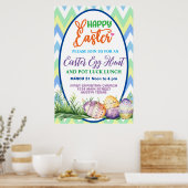 Happy Easter, Eierjacht en Pot Luck Poster (Keuken)