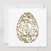 Happy Easter Elegant Gold Look Easter Egg Feestdagenkaart (Voorkant)