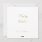 Happy Easter Elegant Gold Look Easter Egg Feestdagenkaart (Achterkant)