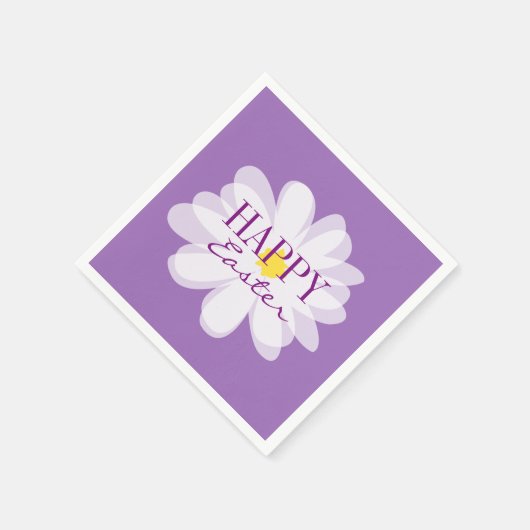 Happy Easter elegant pastel daisy flower servetten (Hoek)