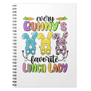 Happy Easter Elke konijn is favoriete lunchdame Ra Notitieboek