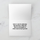 HAPPY *EASTER" EN HAPPY *SPRING* VAKANTIE KAART (Binnen)