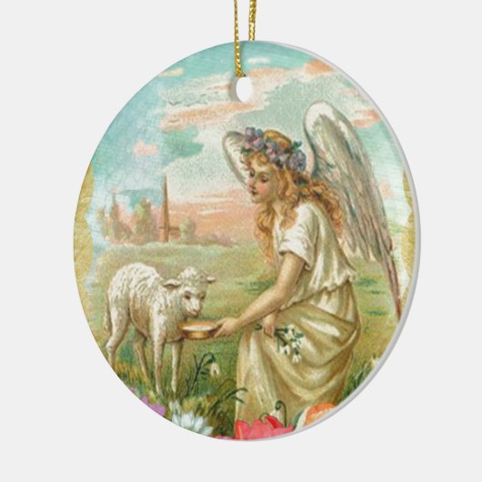 happy easter engel keramisch ornament (Links)