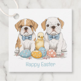 Happy Easter English Bulldogs Bedankjes Labels