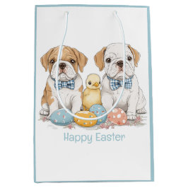 Happy Easter English Bulldogs Medium Cadeauzakje