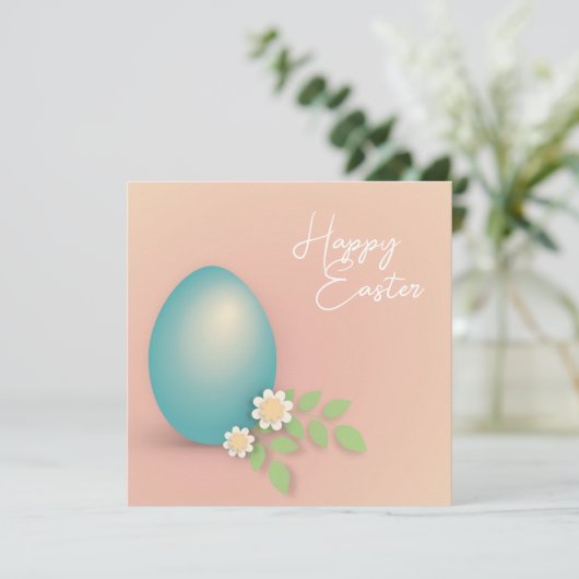 Happy Easter Epastel spring floral design (Staand voorkant)