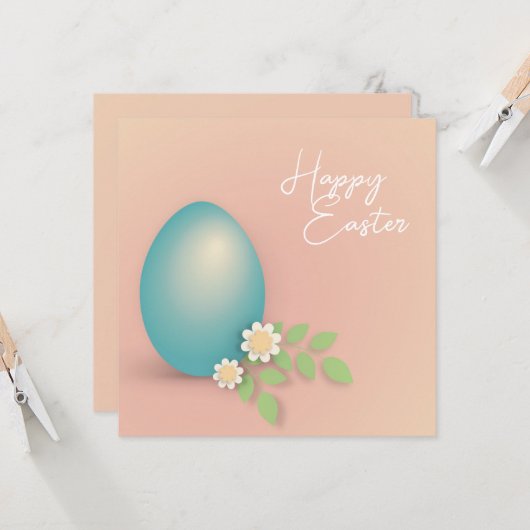 Happy Easter Epastel spring floral design (Voorkant / Achterkant in situ)