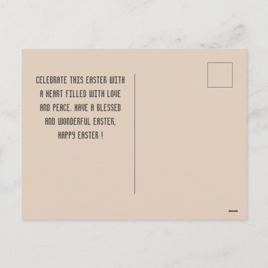 Happy Easter-familie, een foto van de oostelijke b Feestdagenkaart (Achterkant)