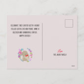 Happy Easter-familie, een foto van de oostelijke b Feestdagenkaart (Achterkant)