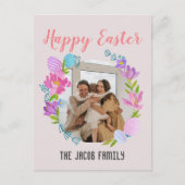 Happy Easter-familie, een foto van de oostelijke b Feestdagenkaart (Voorkant)