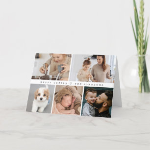 Happy Easter familie Foto's Feestdagen Kaart