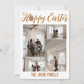 Happy Easter familie, vier foto-collage Feestdagenkaart (Voorkant)