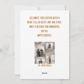 Happy Easter familie, vier foto-collage Feestdagenkaart (Achterkant)