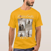 Happy Easter familie, vier foto-collage T-shirt (Voorkant)