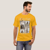 Happy Easter familie, vier foto-collage T-shirt (Voorkant volledig)