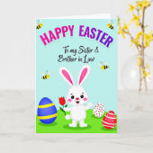 Happy Easter Family Card Kaart (Gele Bloem)