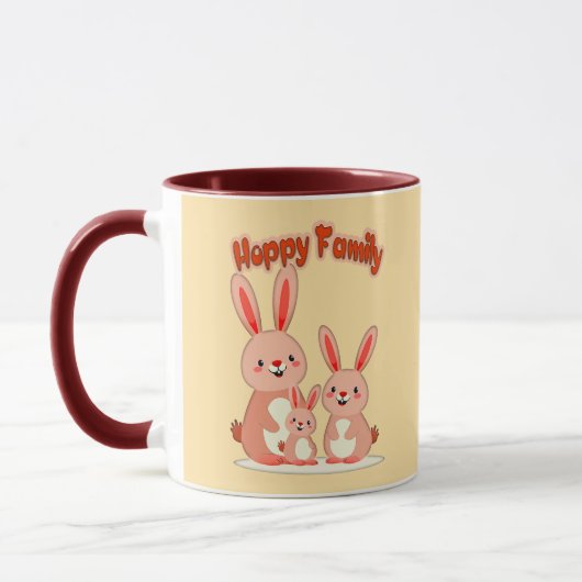 Happy Easter Family – Cute Bunny - caneca Mok (Links)