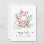 Happy Easter Family Photo Collage Greening Feestdagenkaart (Voorkant)