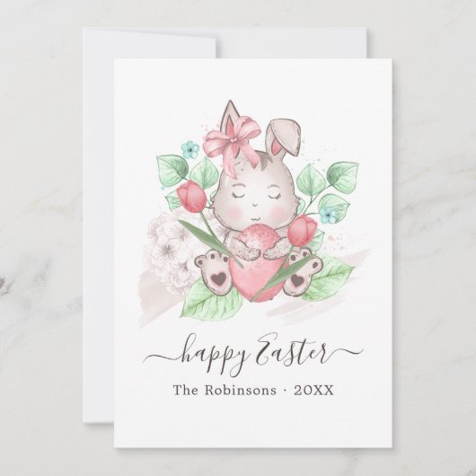 Happy Easter Family Photo Collage Greening Feestdagenkaart (Voorkant)