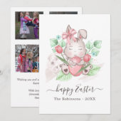 Happy Easter Family Photo Collage Greening Feestdagenkaart (Voorkant / Achterkant)