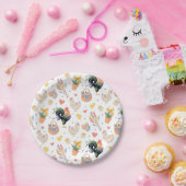 Happy Easter Family (wit) - Papieren Borden Papieren Bordje (Feest)