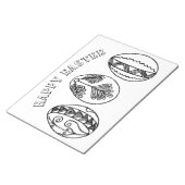 Happy Easter Fancy Easter Eggs Colour Pages Notitieblok (Schuin)