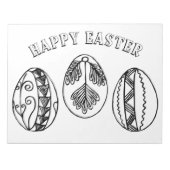 Happy Easter Fancy Easter Eggs Colour Pages Notitieblok (Voorkant)
