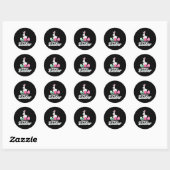 Happy Easter Fat Bunny Easter Outfit Egg Nest Flow Ronde Sticker (Vel)