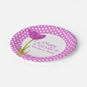 Happy Easter feestdagen paarse partij papier bord (Gekanteld)