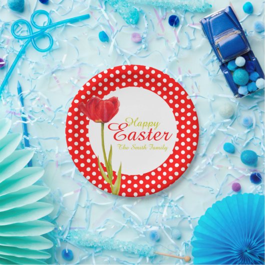 Happy Easter feestdagen rood bord (Feest)