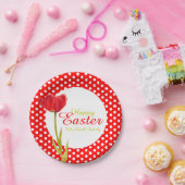 Happy Easter feestdagen rood bord (Feest)