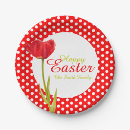Happy Easter feestdagen rood bord