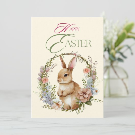 Happy Easter Feestdagenkaart (Staand voorkant)