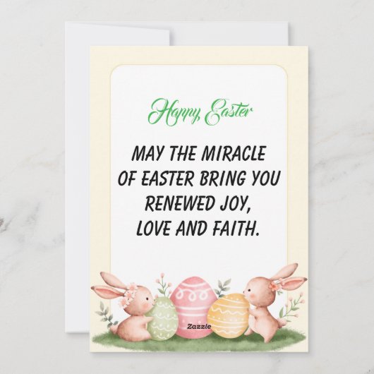 Happy Easter Feestdagenkaart (Achterkant)