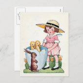 "Happy Easter" Feestdagenkaart (Voorkant / Achterkant)