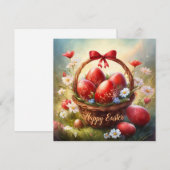 Happy Easter Feestdagenkaart (Voorkant / Achterkant)