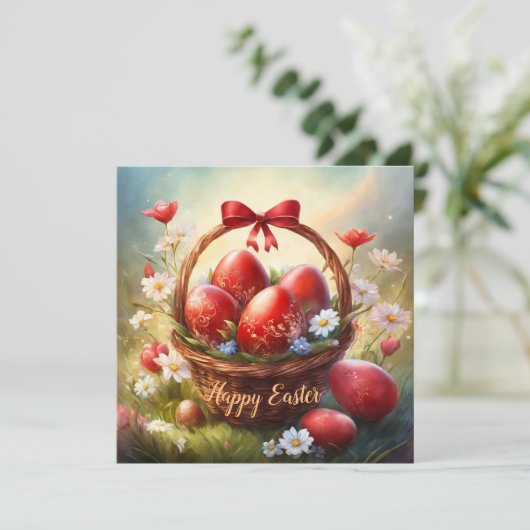 Happy Easter Feestdagenkaart (Staand voorkant)