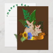Happy Easter Feestdagenkaart (Voorkant / Achterkant)
