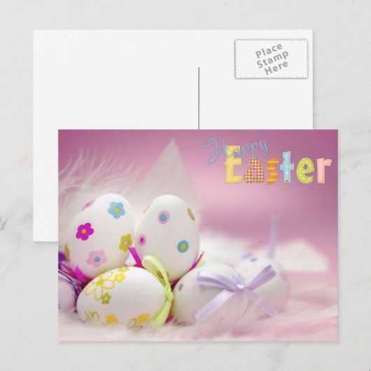 happy easter feestdagenkaart (Voorkant / Achterkant)