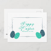 Happy Easter Feestdagenkaart (Voorkant / Achterkant)