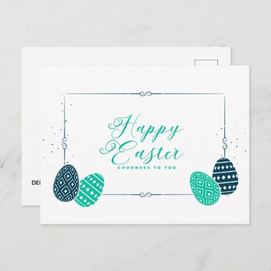 Happy Easter Feestdagenkaart (Voorkant / Achterkant)