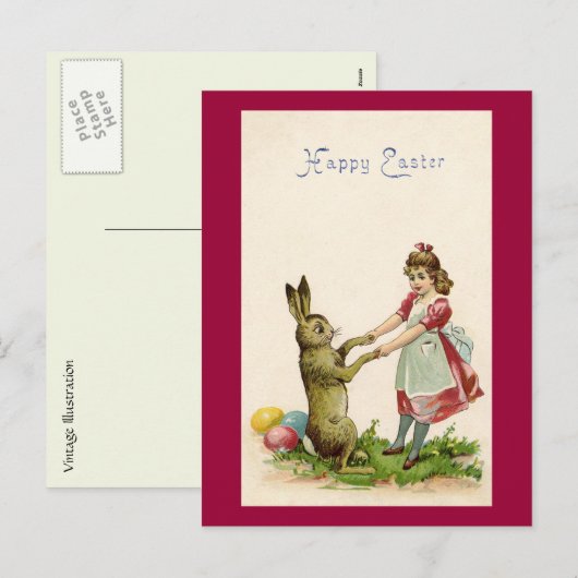 Happy Easter Feestdagenkaart (Voorkant / Achterkant)