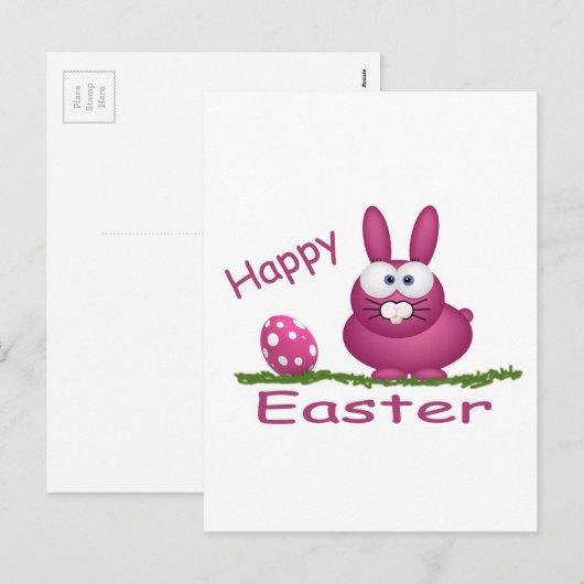 Happy Easter Feestdagenkaart (Voorkant / Achterkant)