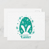 Happy Easter Feestdagenkaart (Voorkant / Achterkant)